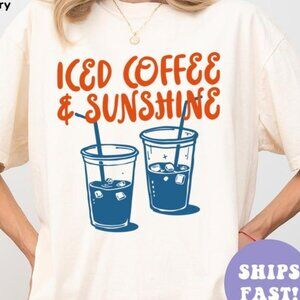 Iced Coffee and Sunshine Shirt, Iced Coffee Lover Shirt